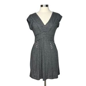American Eagle Outfitters Gray Beaded Dress